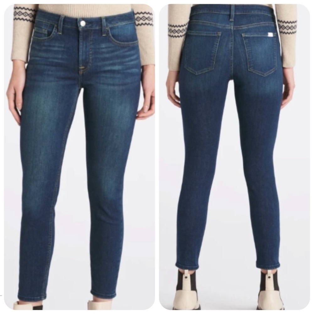 7 FOR ALL MANKIND JEN7 Jeans Women’s 6 Blue Ankle Legging LIKE NEW